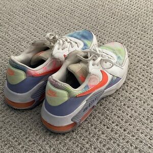 Nike Kids Sneakers with Blue, Orange, and White Accents